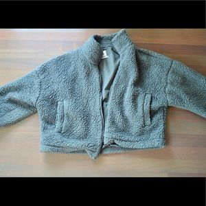 Urban Outfitters Grey Teddy/Puffy Jacket Size Medium
